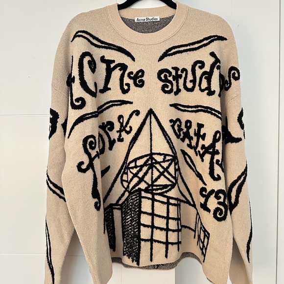 Acne studios logo jacquard sweater - Picture 1 of 9